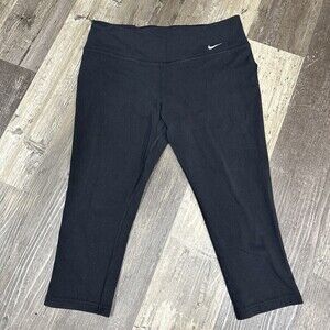 Nike Womens Black Dri-Fit Crop Leggings Sz L